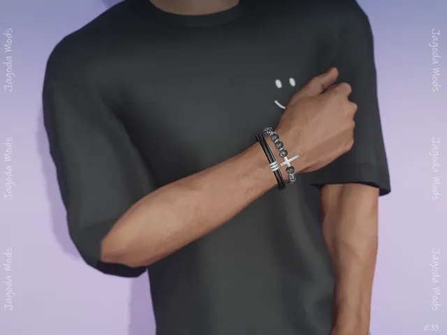 #33- Bracelet for the right wrist with a cross