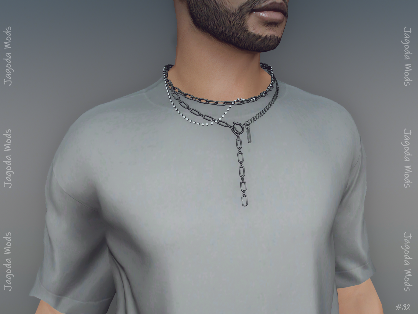 #32- Long male necklace